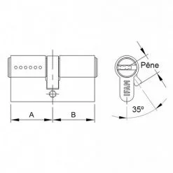 Cylindre Haute Sécurité Série WX1000 (5 Clés) IFAM - Dimensions: 30 / 30 -IFAM Soldes Boutique 11025199 3