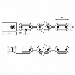 Chaîne Antivol Pour Moto C10 120cm IFAM -IFAM Soldes Boutique 11280505 3