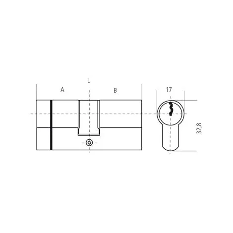 Cylindre Double F6 S+ Anti Arrachement - Long : E30 X 30 - A : 30 - B : 30 - IFAM 2 Cylindre Double F6 S+ Anti Arrachement - Long : E30 X 30 - A : 30 - B : 30 - IFAM – Image 2