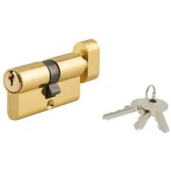 Cylindre à Bouton Chantier - B : 30 - A : 30 - Finition : Laiton - Longueur : 30x30 - Modele : Varié - IFAM