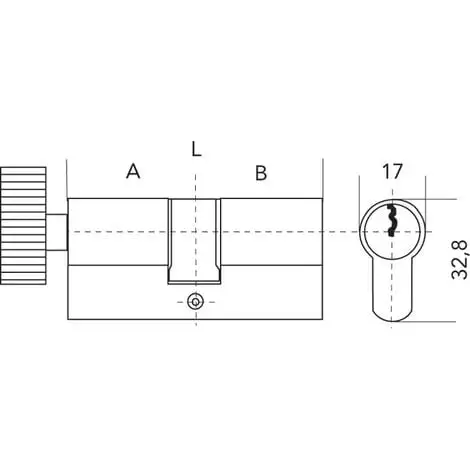 Cylindre à Bouton Rx - Varié 5 Clés - Longueur : 30x30 - A : 30 - B : 30 - IFAM 2 Cylindre à Bouton Rx - Varié 5 Clés - Longueur : 30x30 - A : 30 - B : 30 - IFAM – Image 2