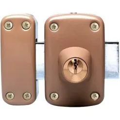 Verrou De Sureté à Cylindre Double S'entrouvrant Ifam - Longueur 45 Mm