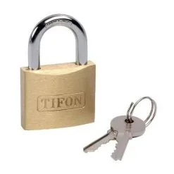 Cadenas Laiton TIFON Série TF Ifam A (mm) 30 B (mm) 27 E (mm) 15.5 Modèle TF 30 C (mm) 16.5 Ø (mm) 4.7