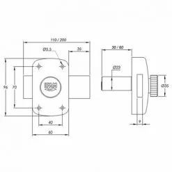 Verrou à Bouton Cylindre Série B5 IFAM - Longueur: 45 Mm -IFAM Soldes Boutique 46760451 4