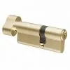 Cylindre F5S à Bouton 30x40Bmm - Finition Laiton Vernis - 3 Clés IFAM