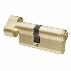 Cylindre F5S à Bouton 30Bx40mm - Finition Laiton Vernis - 3 Clés IFAM