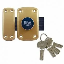 Verrou à Bouton Et Cylindre Haute Sécurité B6, Cyl. 40, 5 Clés IFAM