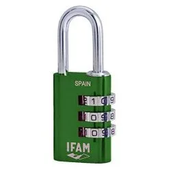 Cadenas Col Combi30. Vert. 30mm. Arc ø5mm. Avec Combinaison. Ifam