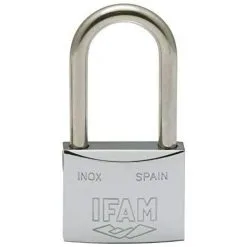Cadenas En Acier Inoxydable 30al. Acier Inoxydable. 30mm. Avec 2 Clés. Arc Long. Ifam