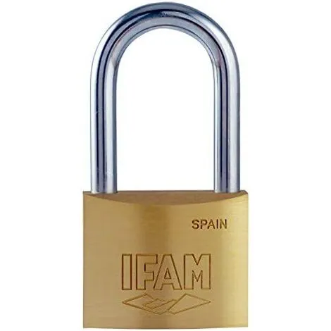 Cadenas K50al. Laiton. 50mm. Avec 2 Clés. Arc Long. Ifam 1 Cadenas K50al. Laiton. 50mm. Avec 2 Clés. Arc Long. Ifam